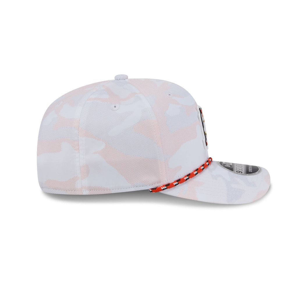 Anaheim Ducks White Camo Performance Rope 9SEVENTY Stretch-Snap Hat
