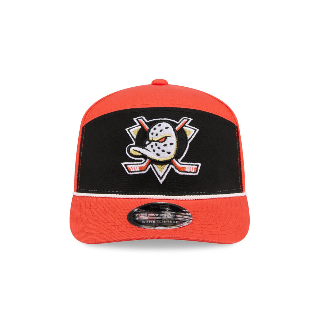 Anaheim Ducks Split Panel 9SEVENTY Stretch-Snap Hat