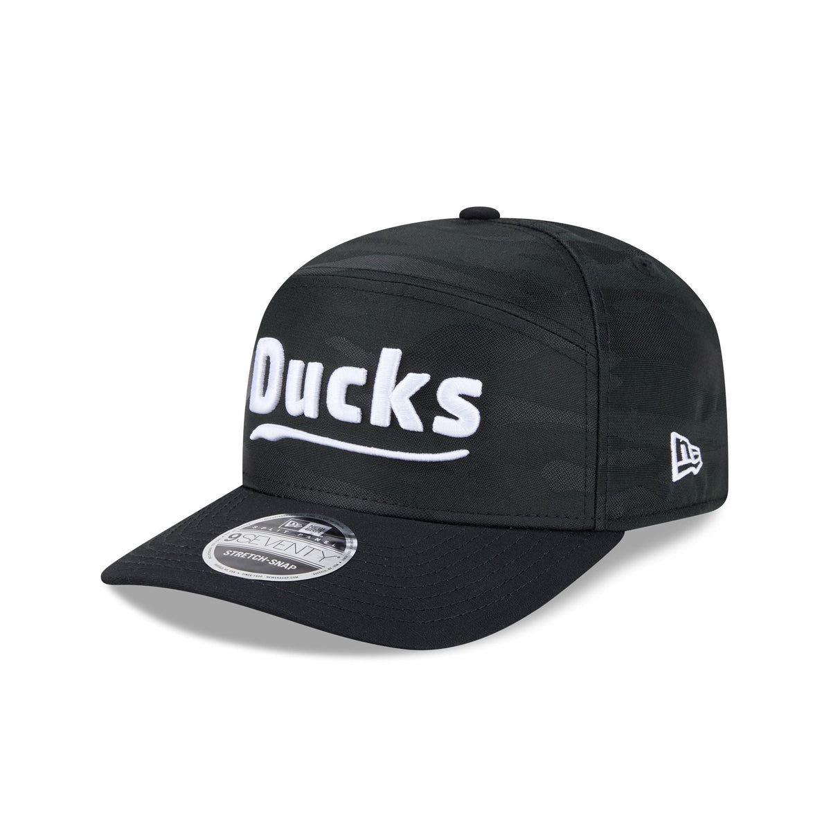 Anaheim Ducks Black Camo Split Panel 9SEVENTY Stretch-Snap Hat