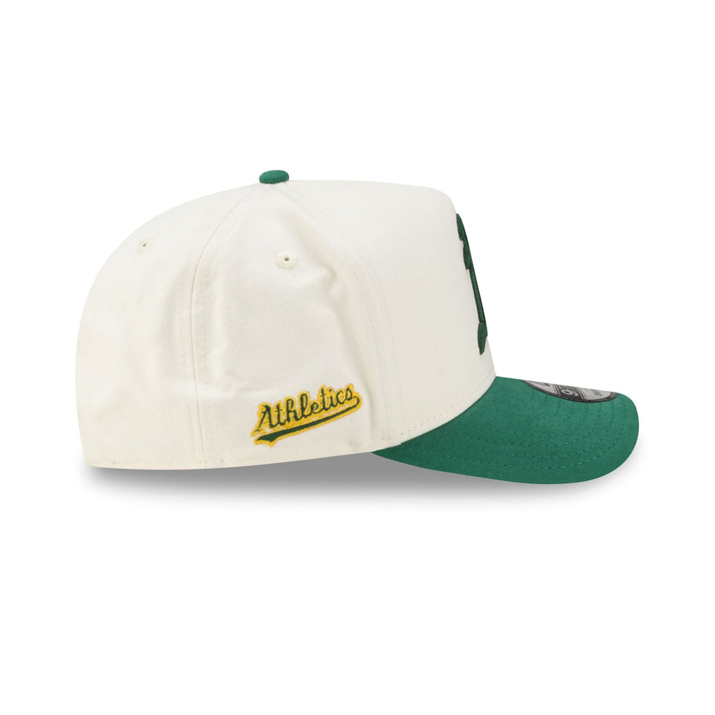 Athletics Cotton Brush Chrome Pre-Curve 9FIFTY A-Frame Snapback Hat