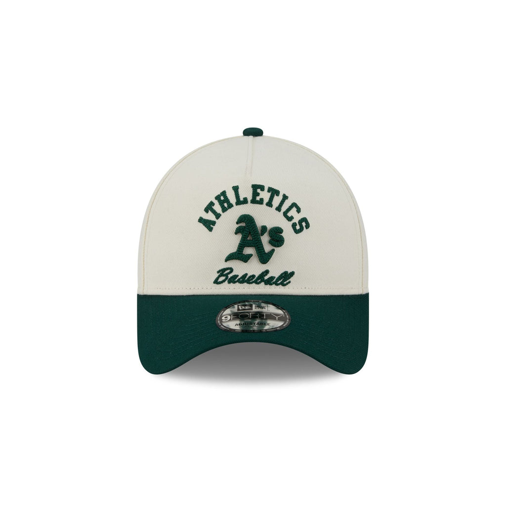 Athletics Chrome White Arched 9FORTY A-Frame Snapback Hat