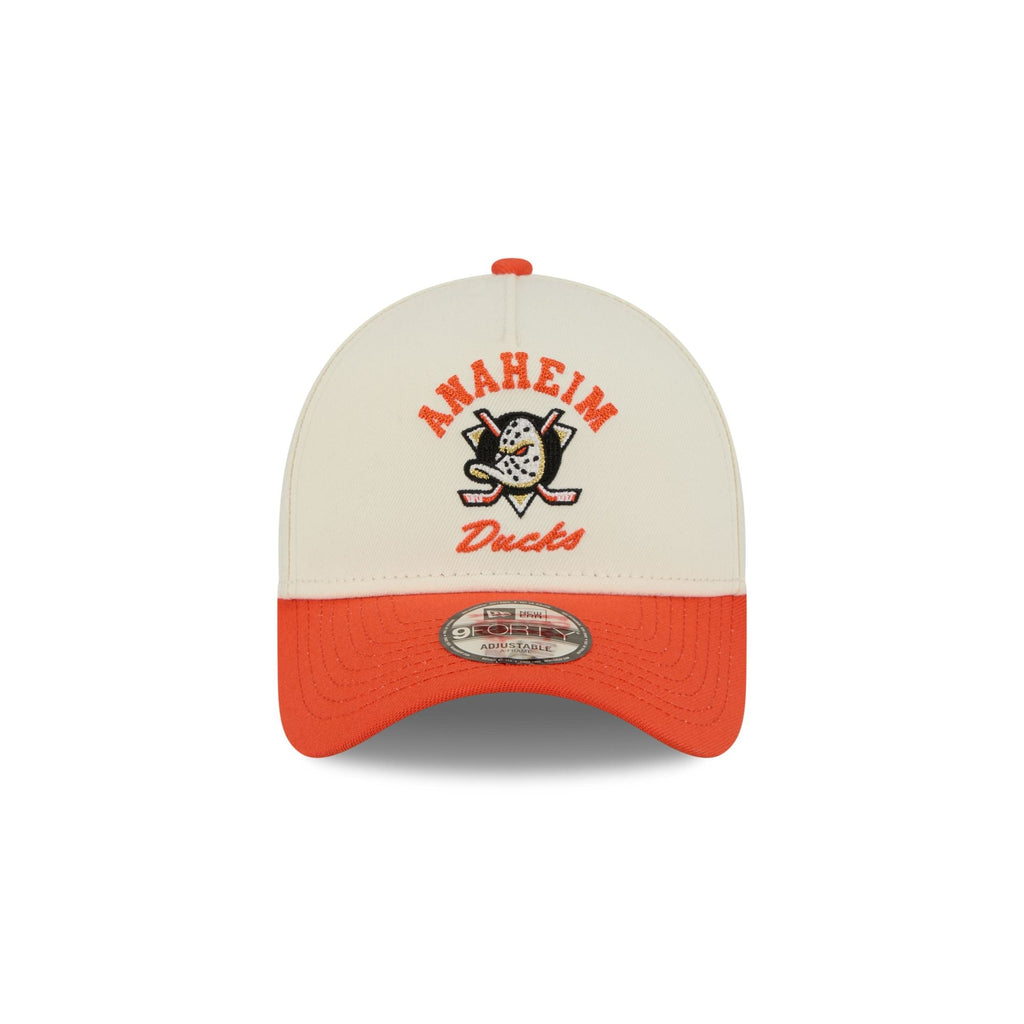 Anaheim Ducks Chrome White Arched 9FORTY A-Frame Snapback Hat
