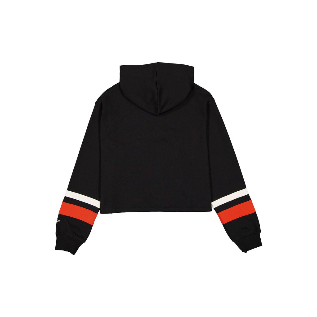 Anaheim Ducks Women's Throwback Cropped Tie Hoodie