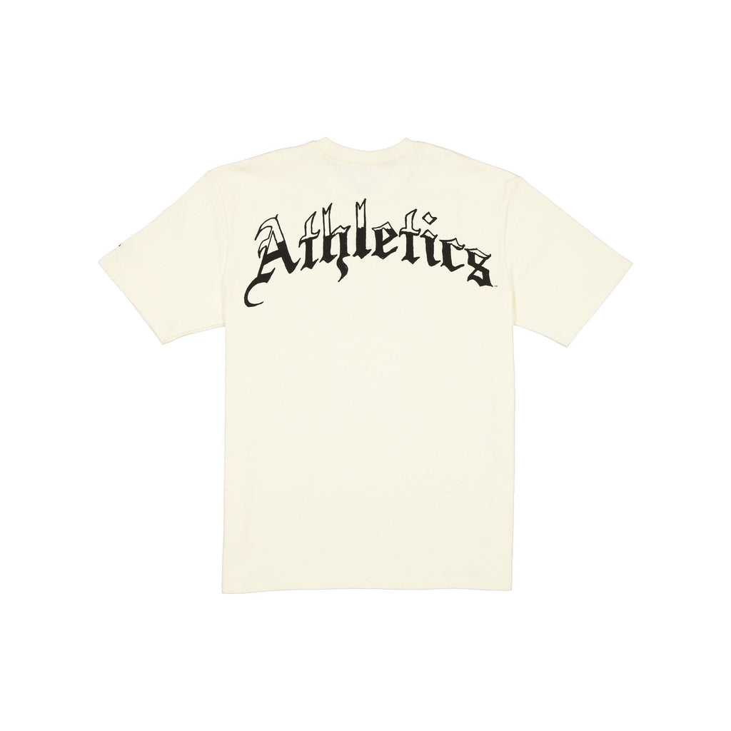 Athletics Gothic Lettering Chrome White T-Shirt