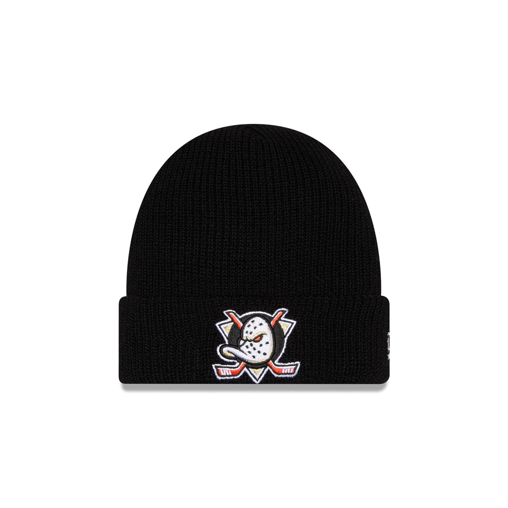 Anaheim Ducks Black Cuff Knit Beanie Hat