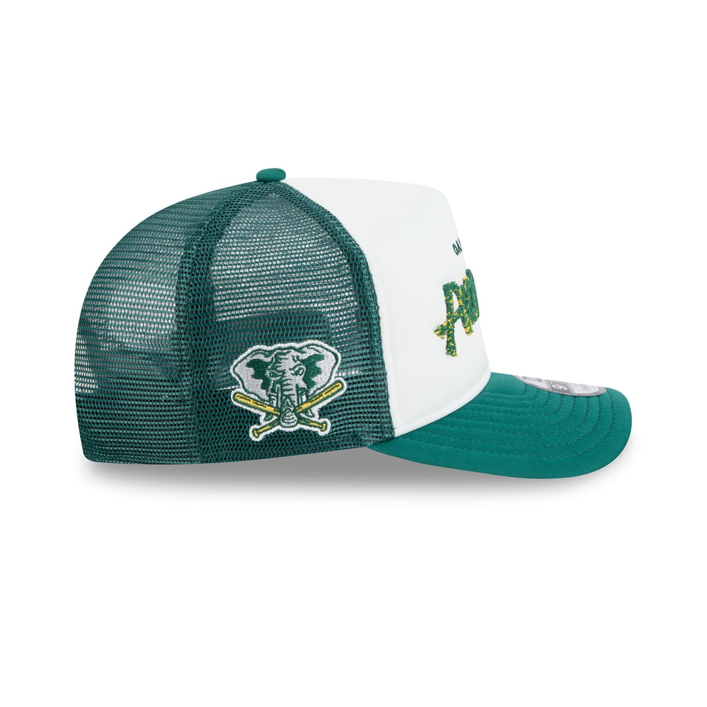 Athletics Fade Script 9FIFTY A-Frame Trucker Hat