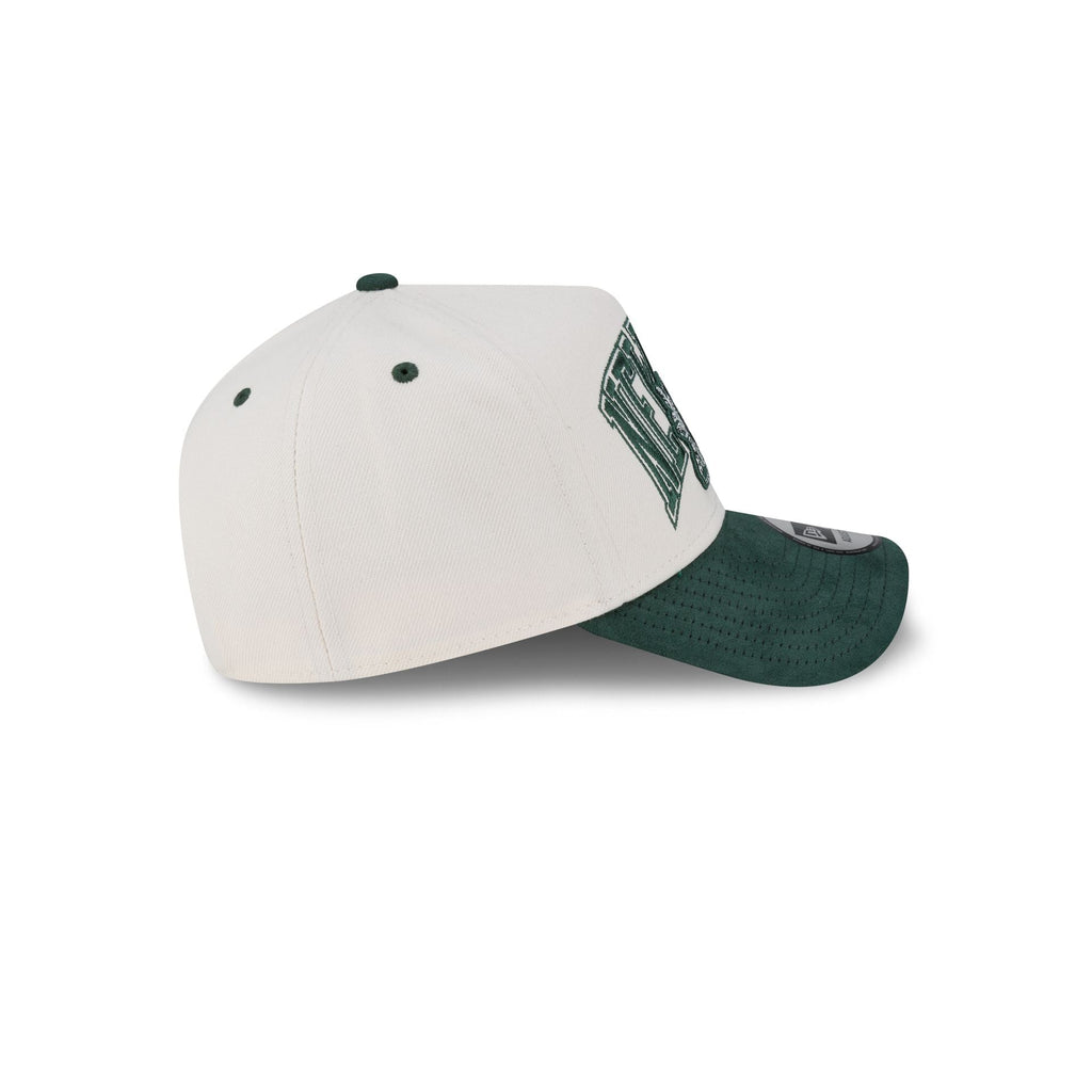 New York Yankees Green Wordmark Suede 9FORTY A-Frame Snapback Hat