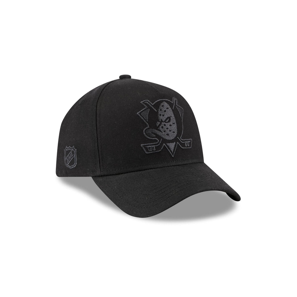 Anaheim Ducks Waxed Canvas Black 59FORTY A-Frame Fitted Hat