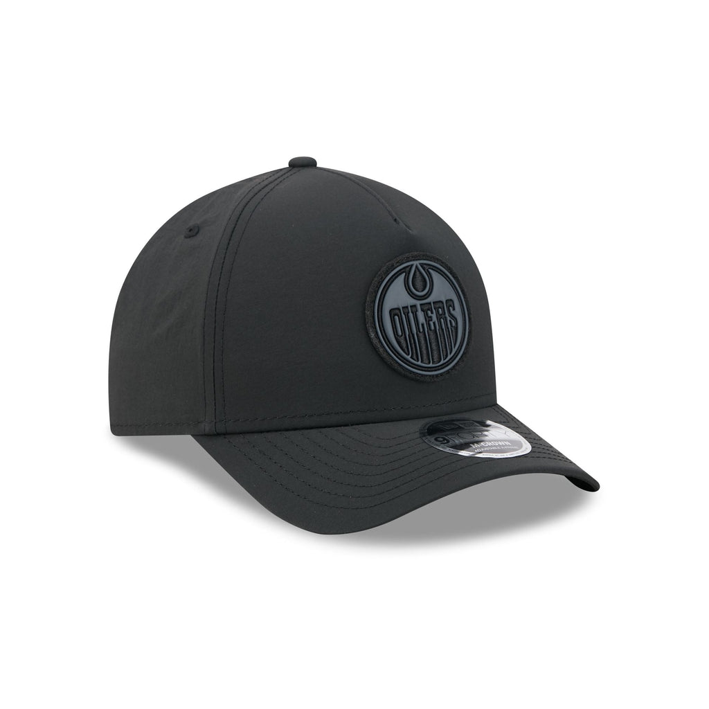 Alpha Industries x Edmonton Oilers Nylon Black 9FORTY M-Crown A-Frame Snapback Hat