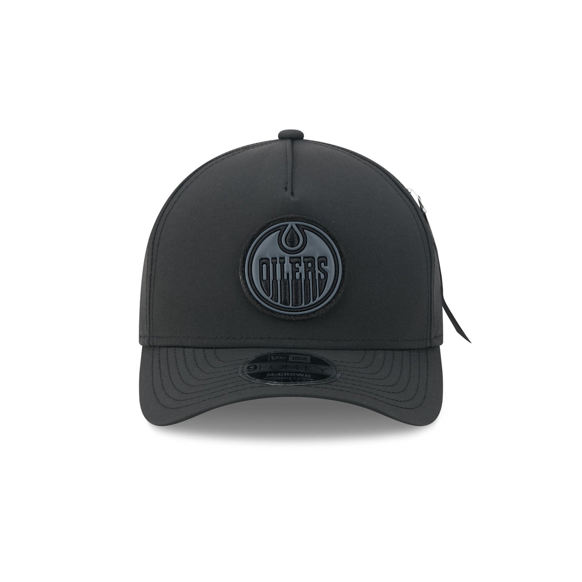 Alpha Industries x Edmonton Oilers Nylon Black 9FORTY M-Crown A-Frame Snapback Hat