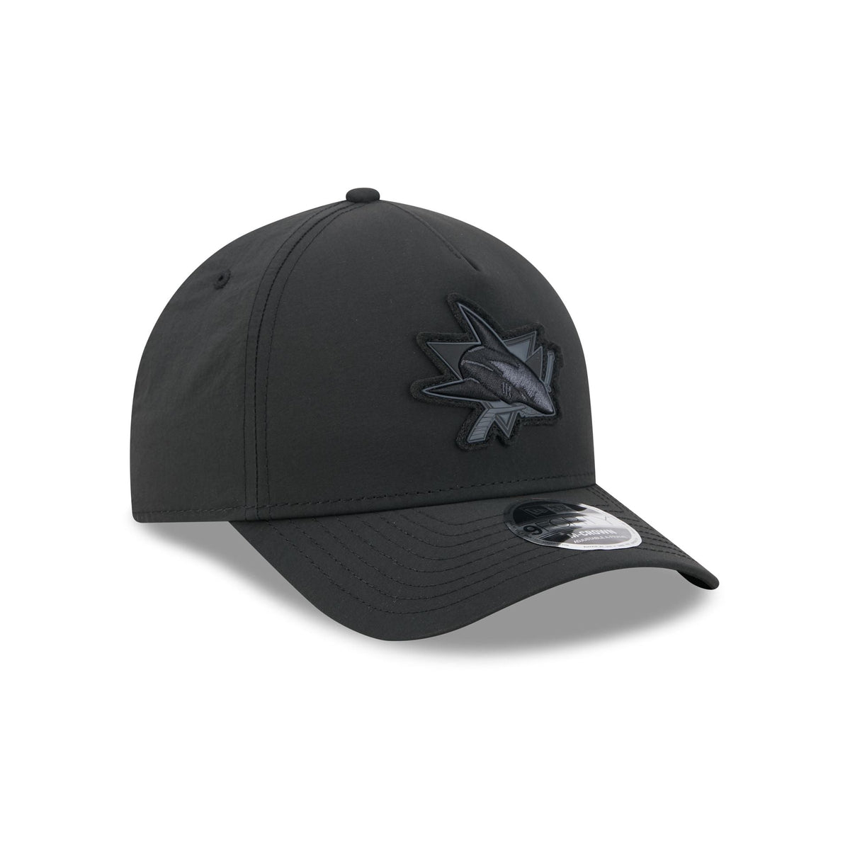 Alpha Industries x San Jose Sharks Nylon Black 9FORTY M-Crown A-Frame Snapback Hat