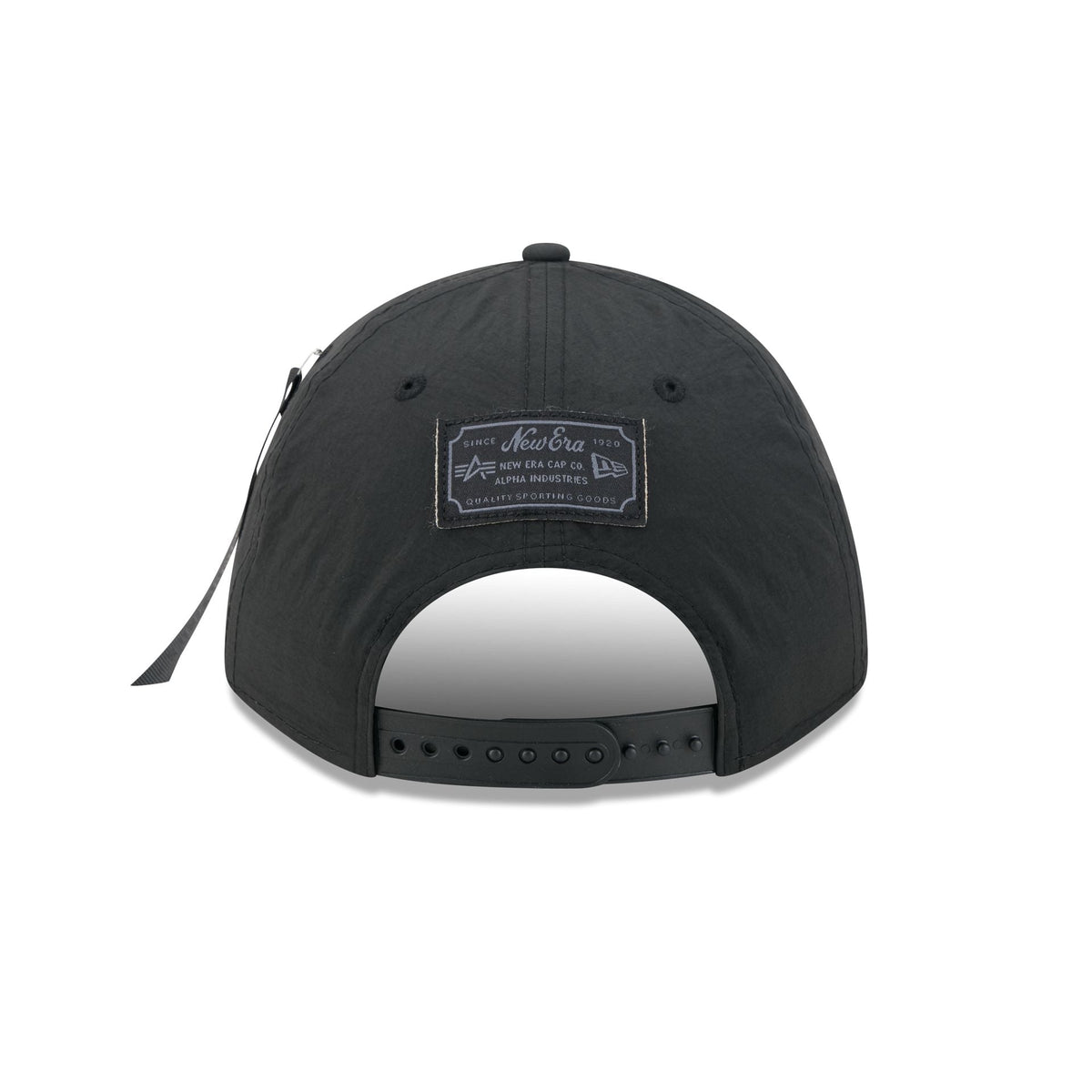 Alpha Industries x New York Rangers Nylon Black 9FORTY M-Crown A-Frame Snapback Hat
