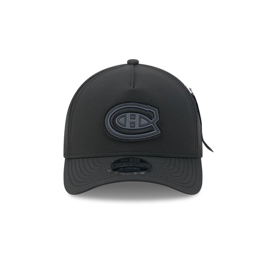 Alpha Industries x Montreal Canadiens Nylon Black 9FORTY M-Crown A-Frame Snapback Hat