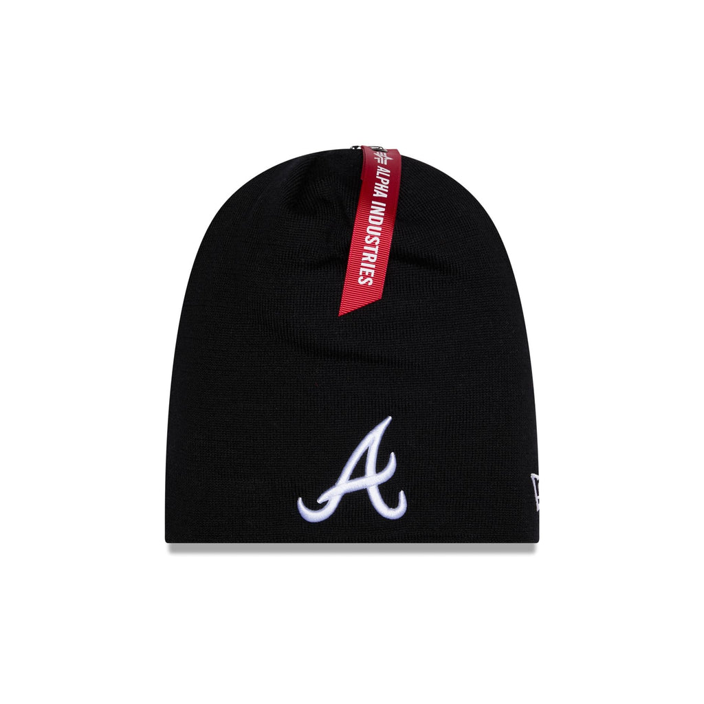 Alpha Industries x Atlanta Braves Black Beanie Hat