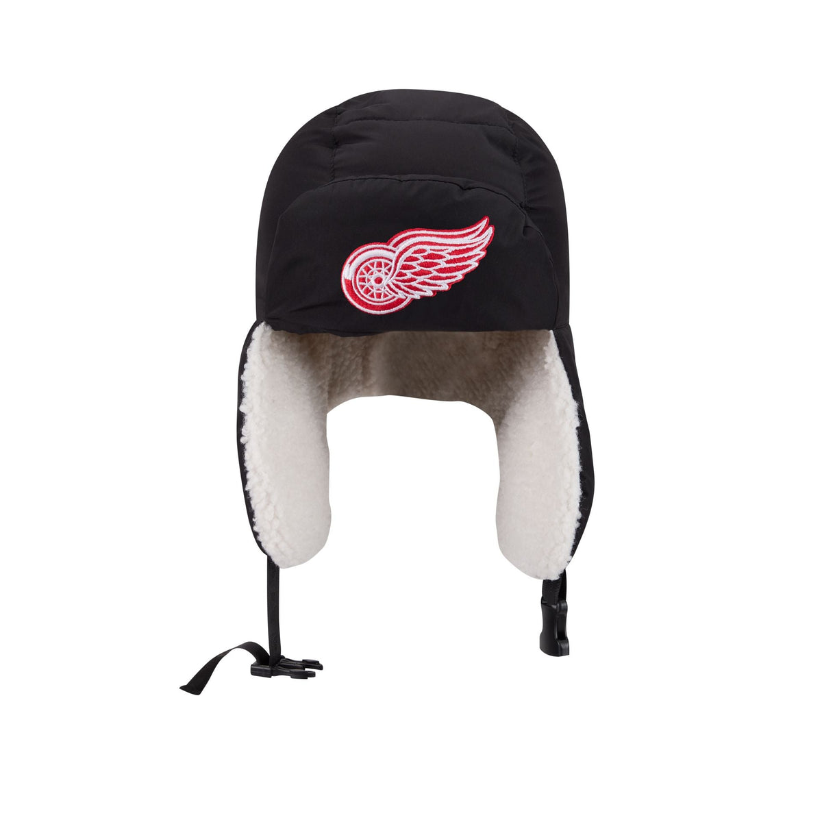 Alpha Industries x Detroit Red Wings Black Puffer Trapper Hat