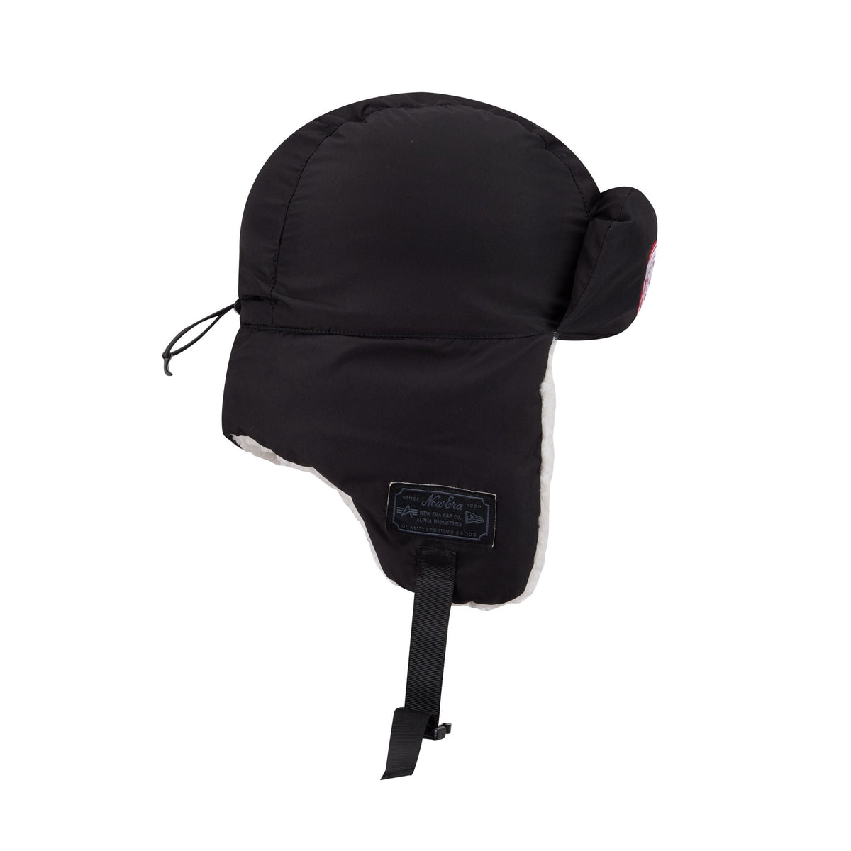 Alpha Industries x Detroit Red Wings Black Puffer Trapper Hat