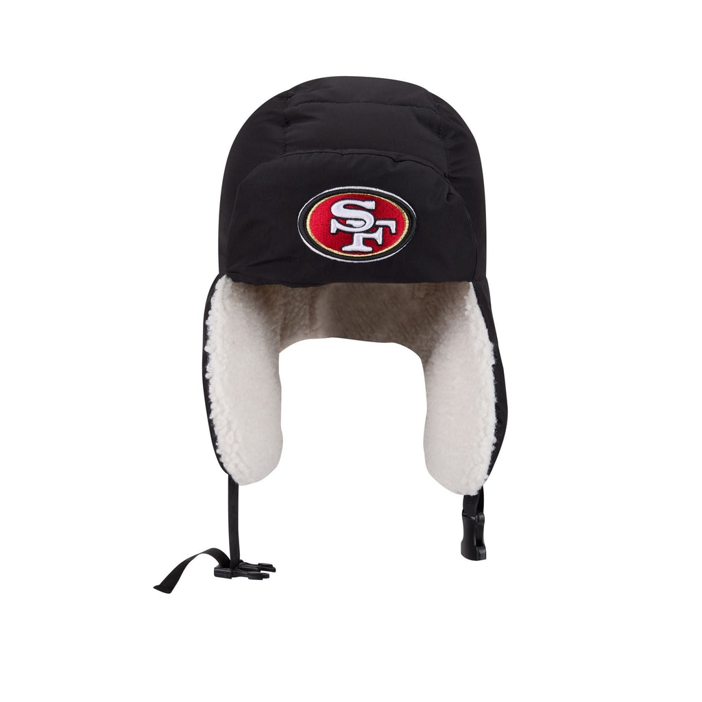 Alpha Industries x San Francisco 49ers Black Puffer Trapper Hat