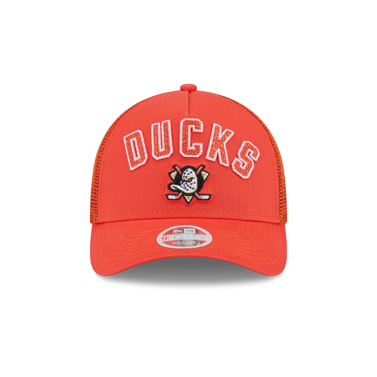 Anaheim Ducks Sequin Wordmark Women's 9FORTY M-Crown A-Frame Trucker Hat