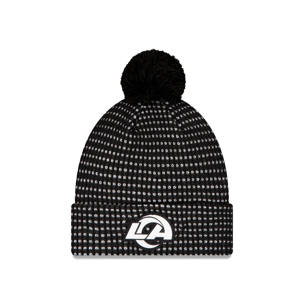 Los Angeles Rams 2026 Sideline Cold Weather Black Pom Knit Hat