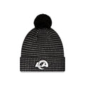 Los Angeles Rams 2026 Sideline Cold Weather Black Pom Knit Hat