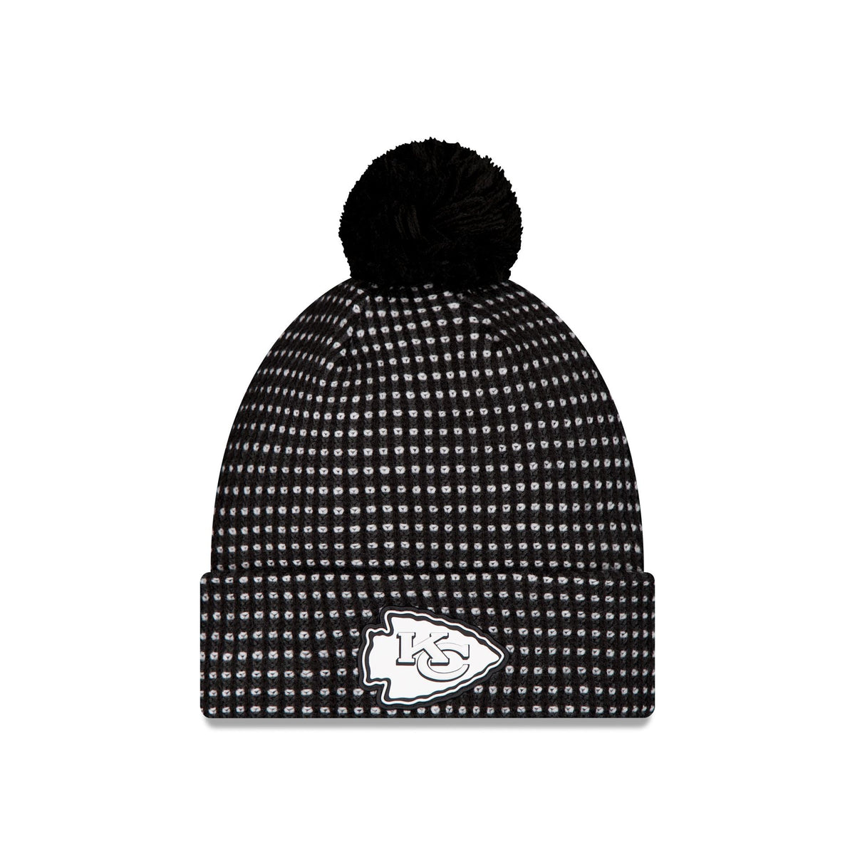 Kansas City Chiefs 2026 Sideline Cold Weather Black Pom Knit Hat