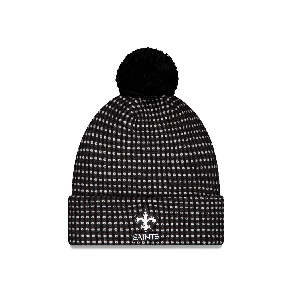 New Orleans Saints 2026 Sideline Cold Weather Black Pom Knit Hat