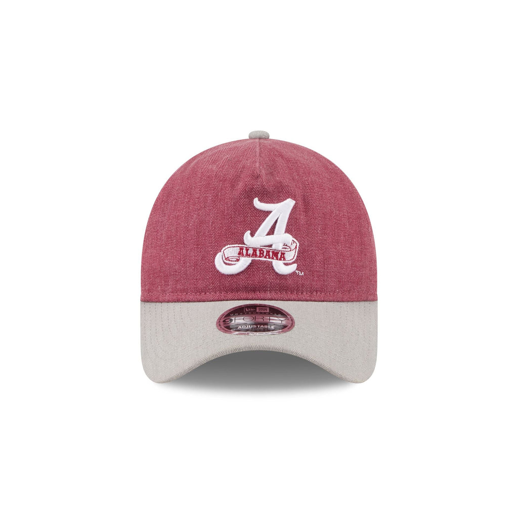 Alabama Crimson Tide Herringbone Team Colors 9FORTY A-Frame Adjustable Hat