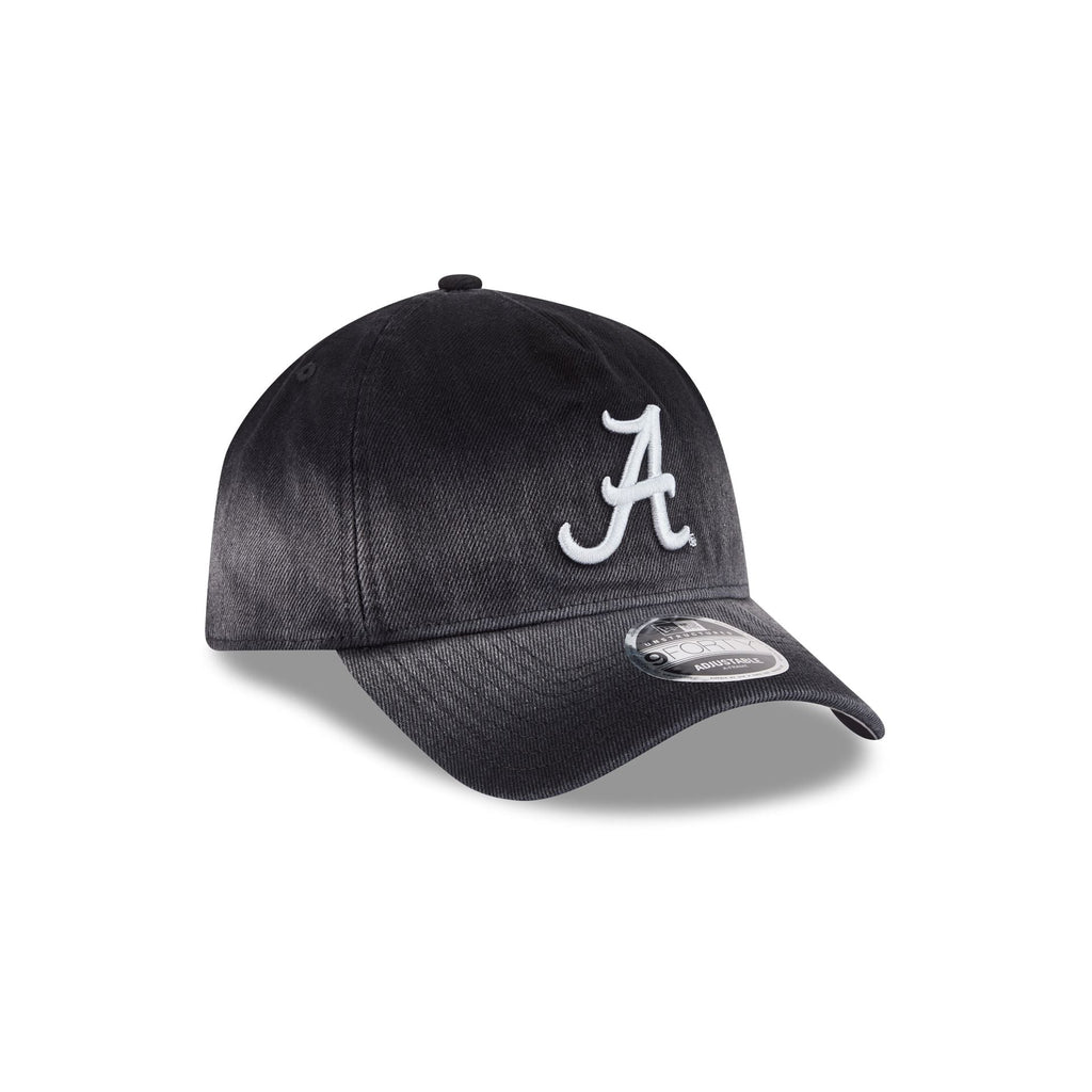 Alabama Crimson Tide Washed Black Denim 9FORTY A-Frame Unstructured Snapback Hat