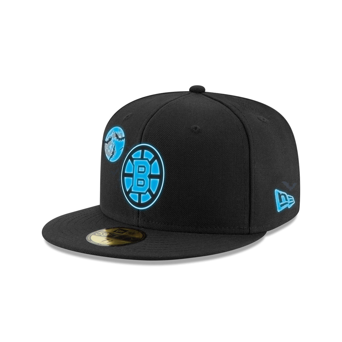 Boston Bruins Glow-in-the-Dark Bats 59FIFTY Fitted Hat