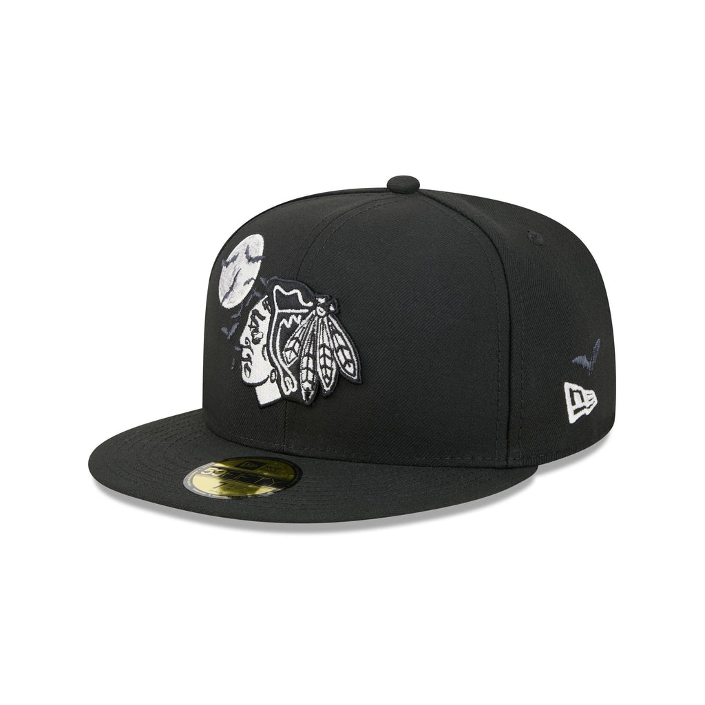 Chicago Blackhawks Glow-in-the-Dark Bats 59FIFTY Fitted Hat