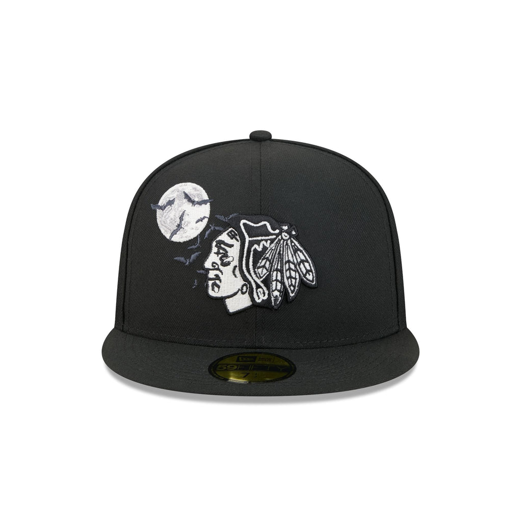 Chicago Blackhawks Glow-in-the-Dark Bats 59FIFTY Fitted Hat