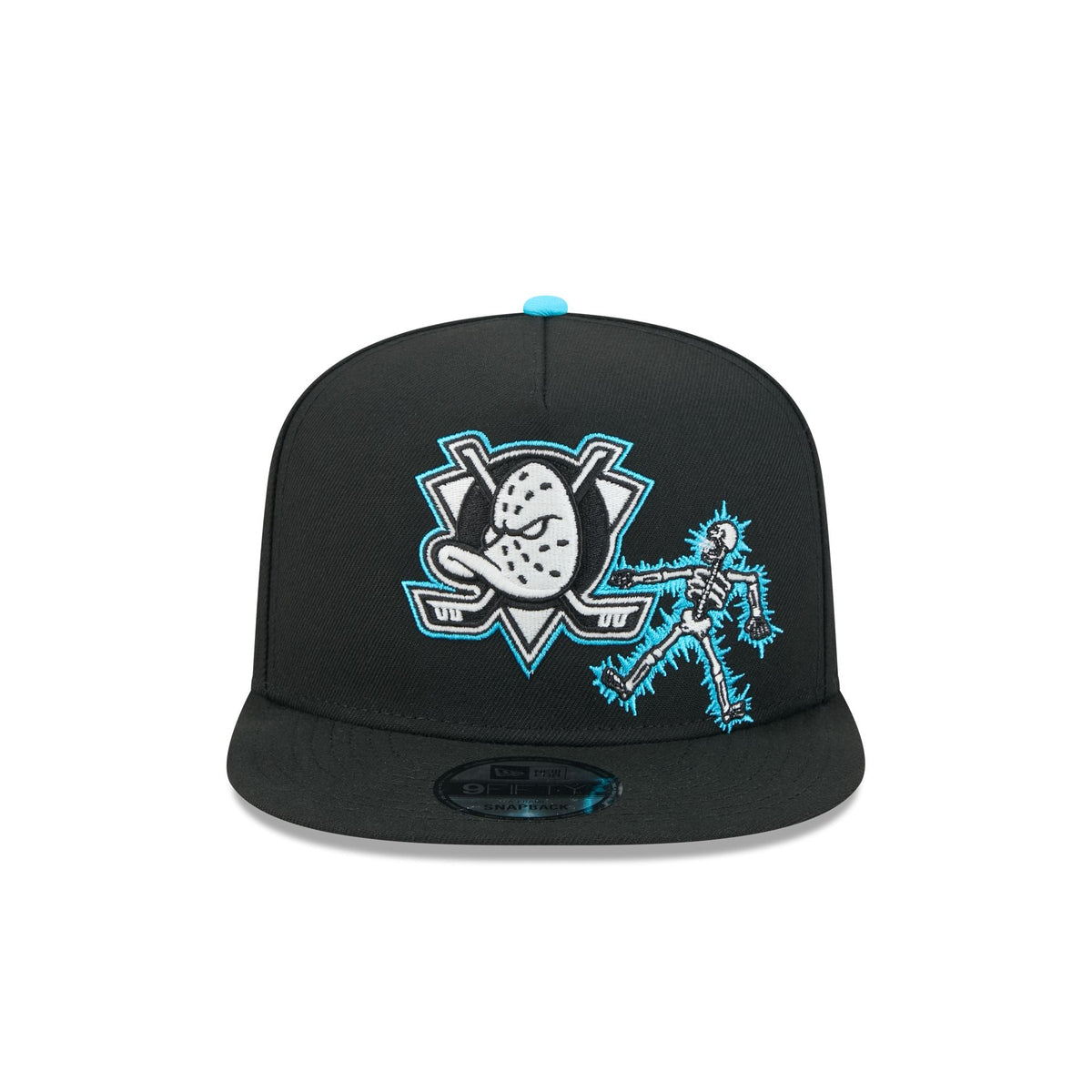 Anaheim Ducks Electric Shock Skeleton 9FIFTY A-Frame Snapback Hat