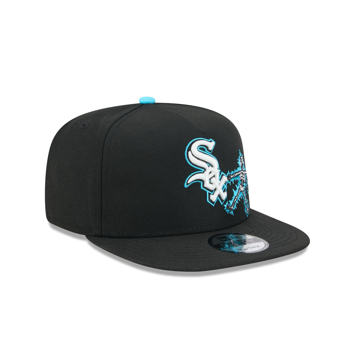 Chicago White Sox Electric Shock Skeleton 9FIFTY A-Frame Snapback Hat
