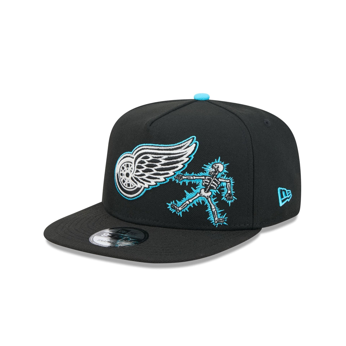 Detroit Red Wings Electric Shock Skeleton 9FIFTY A-Frame Snapback Hat