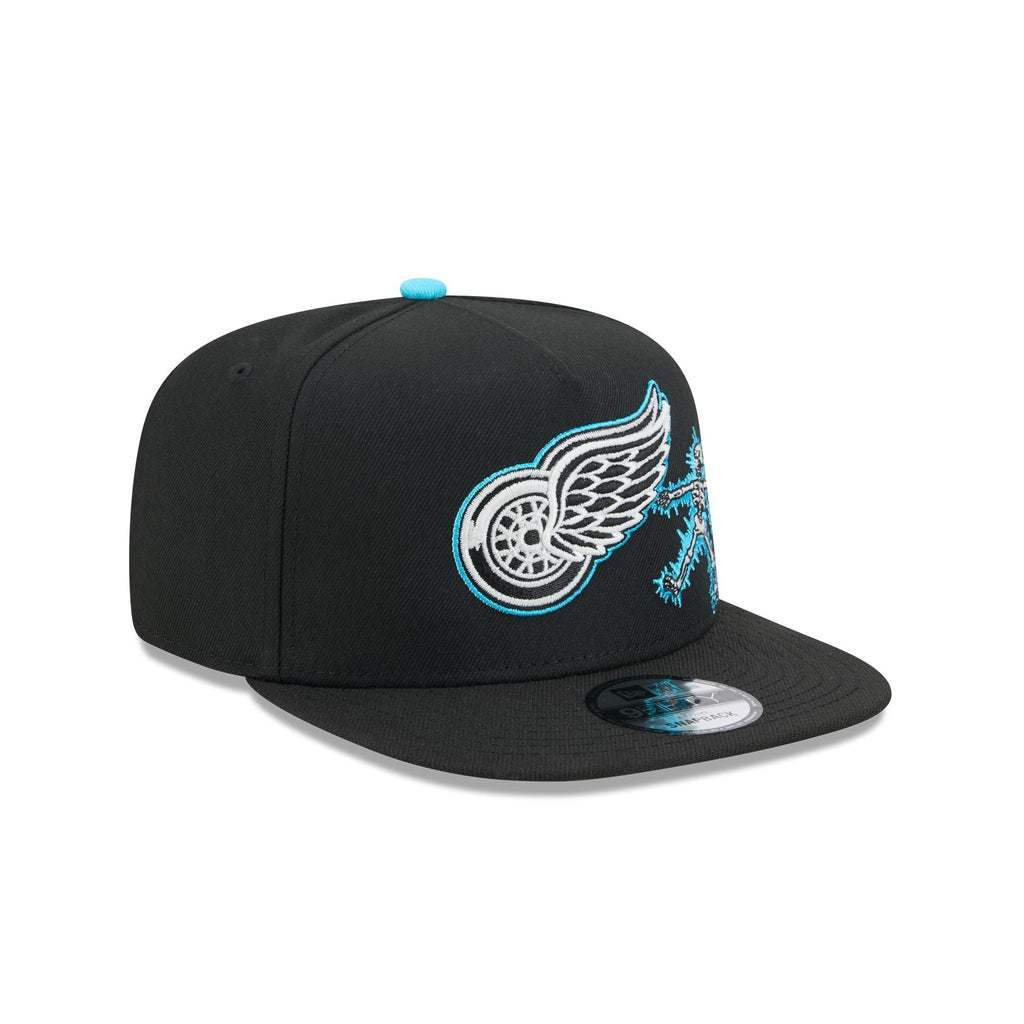 Detroit Red Wings Electric Shock Skeleton 9FIFTY A-Frame Snapback Hat