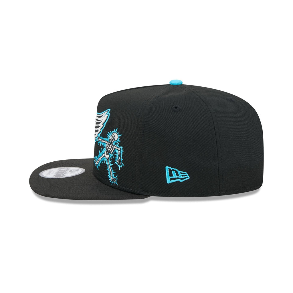 Detroit Red Wings Electric Shock Skeleton 9FIFTY A-Frame Snapback Hat