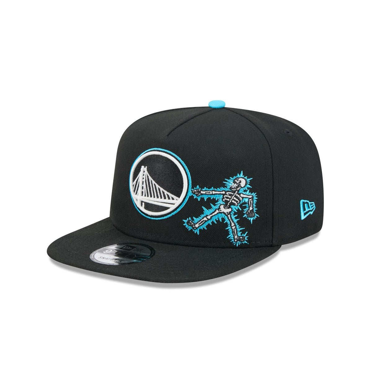 Golden State Warriors Electric Shock Skeleton 9FIFTY A-Frame Snapback Hat