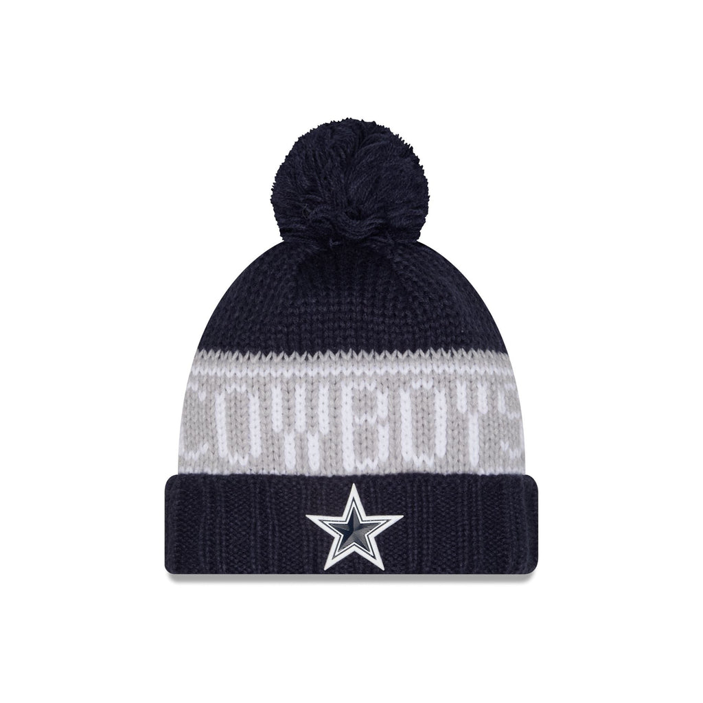 Dallas Cowboys 2026 Sideline Cold Weather Women's Pom Knit Hat