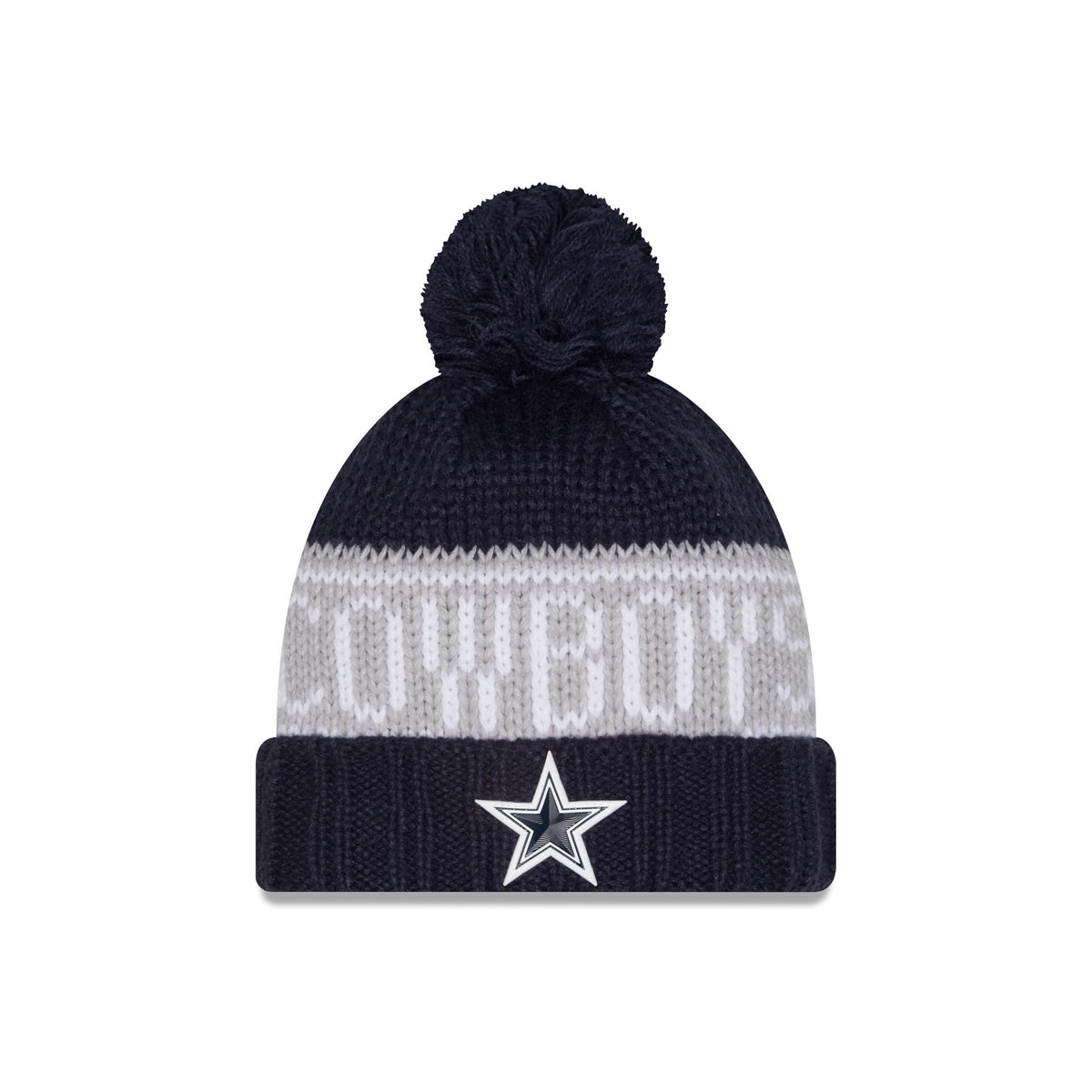Dallas Cowboys 2026 Sideline Cold Weather Women's Pom Knit Hat