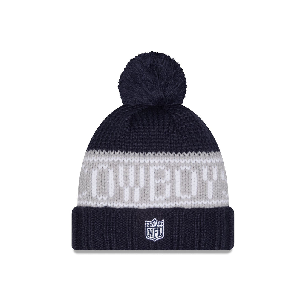 Dallas Cowboys 2026 Sideline Cold Weather Women's Pom Knit Hat