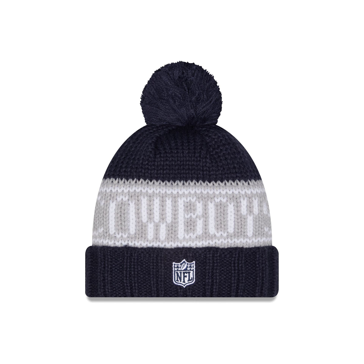 Dallas Cowboys 2026 Sideline Cold Weather Women's Pom Knit Hat