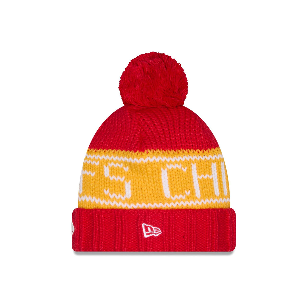 Kansas City Chiefs 2026 Sideline Cold Weather Women's Pom Knit Hat