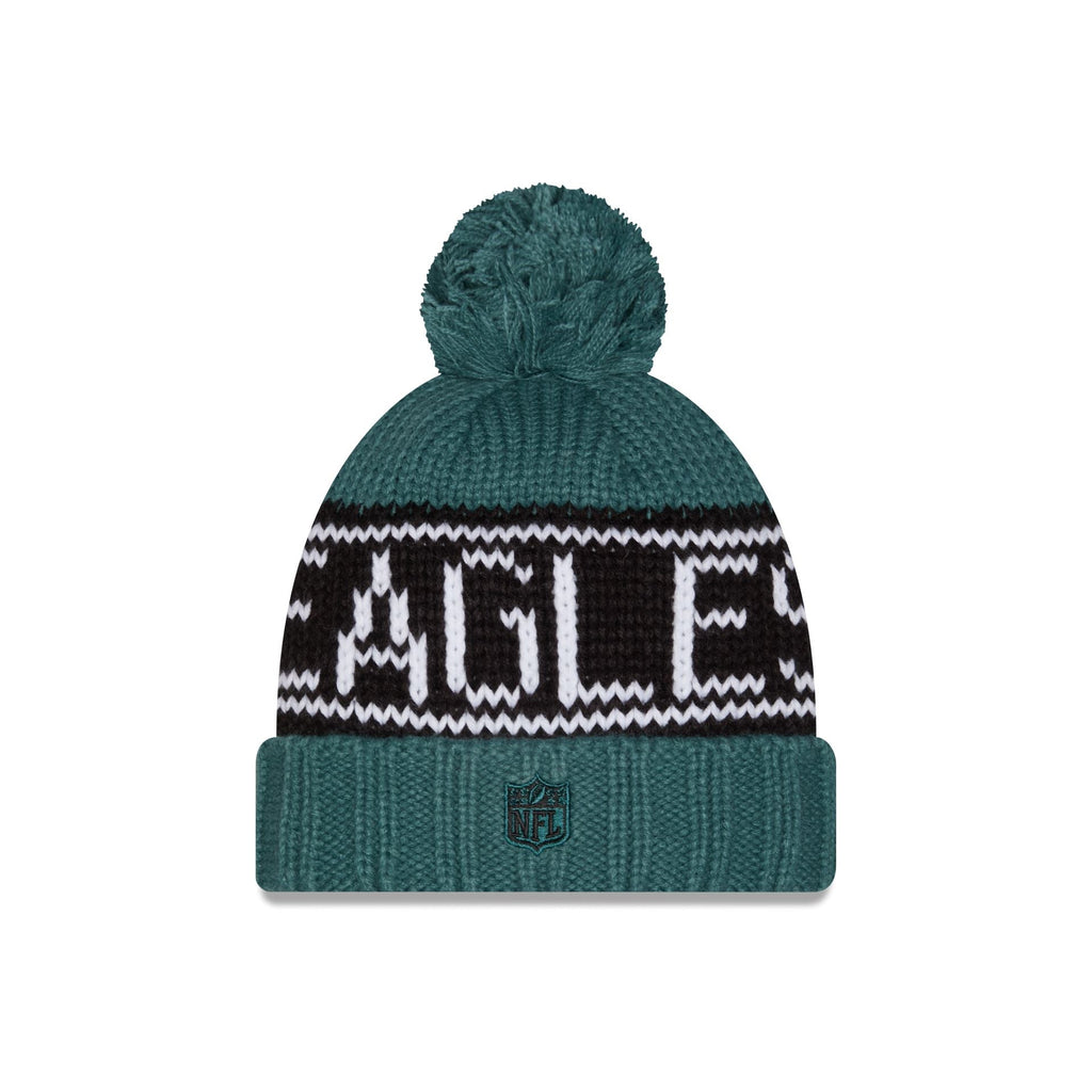 Philadelphia Eagles 2026 Sideline Cold Weather Women's Pom Knit Hat
