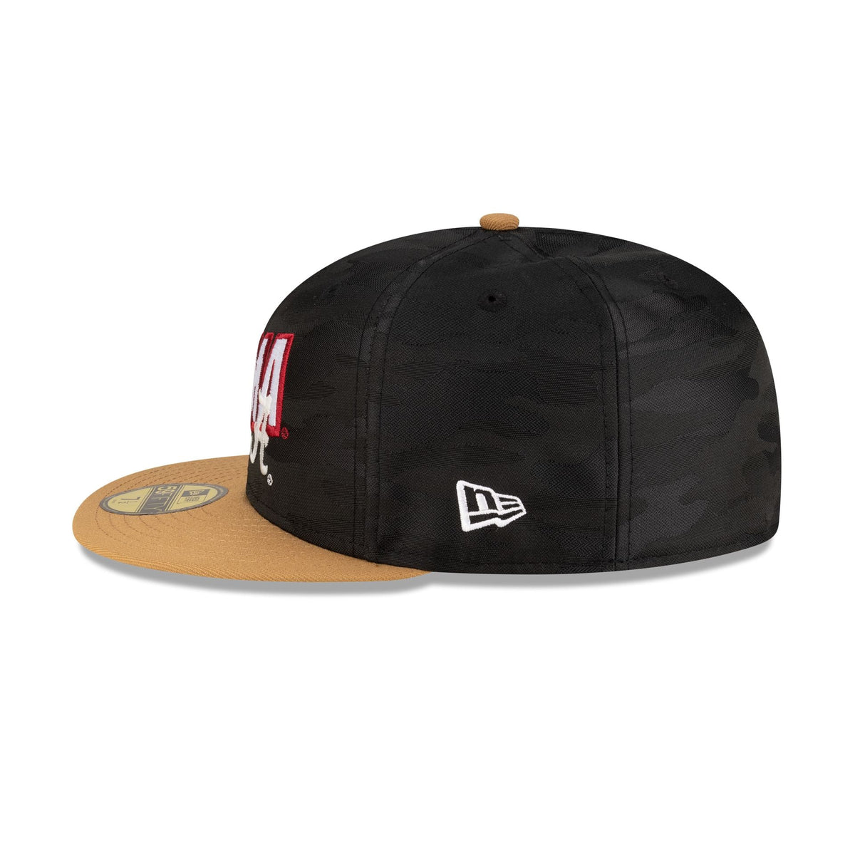 Alabama Crimson Tide Black Tonal Wheat 59FIFTY Fitted Hat
